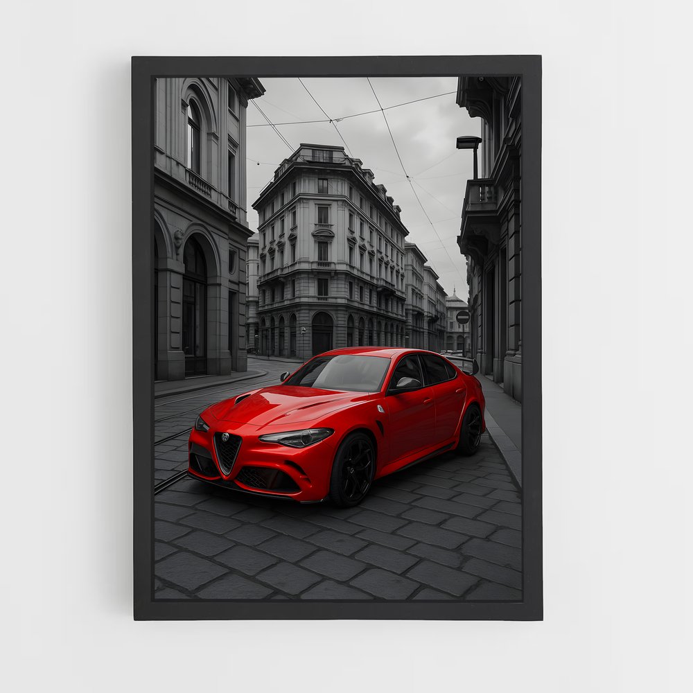 Poster Giulia quadrifoglio – affiche Alfa Romeo (vue 2)